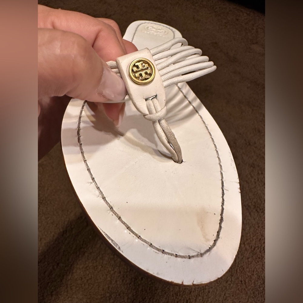 White Tory Burch Sandals